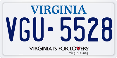 VA license plate VGU5528