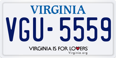 VA license plate VGU5559