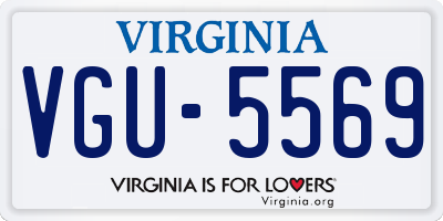 VA license plate VGU5569
