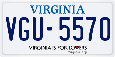 VA license plate VGU5570