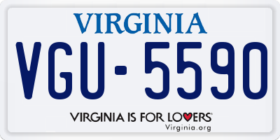 VA license plate VGU5590