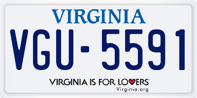 VA license plate VGU5591