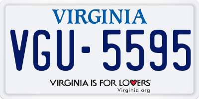 VA license plate VGU5595
