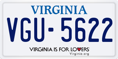 VA license plate VGU5622
