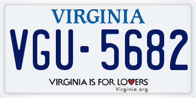VA license plate VGU5682
