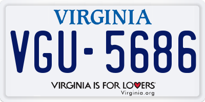 VA license plate VGU5686