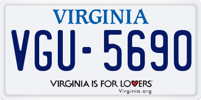 VA license plate VGU5690