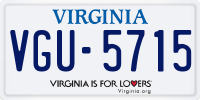 VA license plate VGU5715
