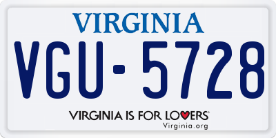 VA license plate VGU5728