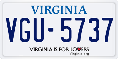 VA license plate VGU5737