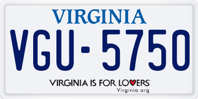 VA license plate VGU5750