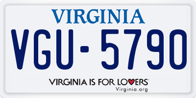 VA license plate VGU5790
