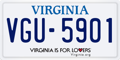 VA license plate VGU5901