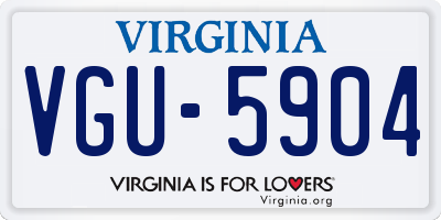 VA license plate VGU5904