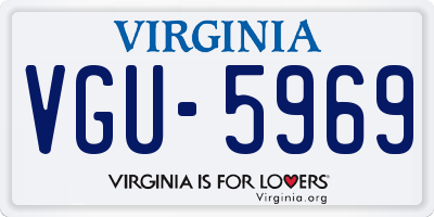 VA license plate VGU5969