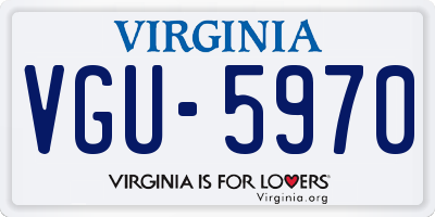 VA license plate VGU5970
