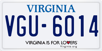 VA license plate VGU6014