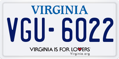 VA license plate VGU6022