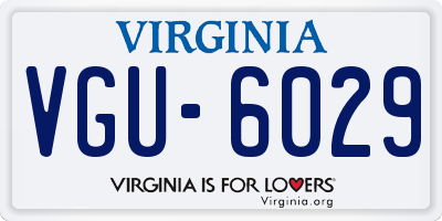 VA license plate VGU6029