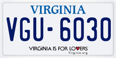 VA license plate VGU6030