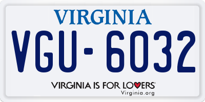 VA license plate VGU6032