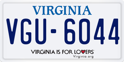 VA license plate VGU6044