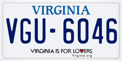 VA license plate VGU6046