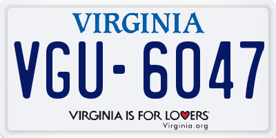 VA license plate VGU6047
