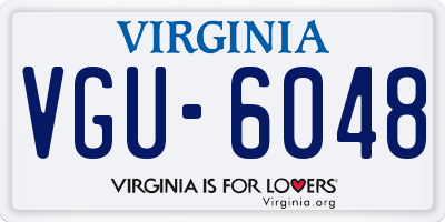 VA license plate VGU6048