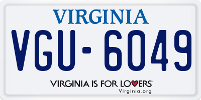 VA license plate VGU6049