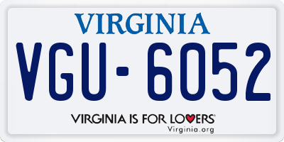 VA license plate VGU6052
