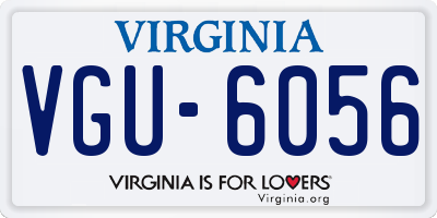 VA license plate VGU6056