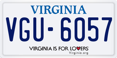 VA license plate VGU6057