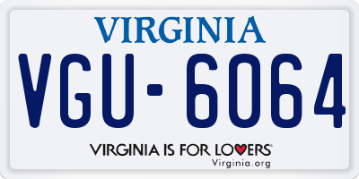 VA license plate VGU6064