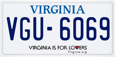 VA license plate VGU6069