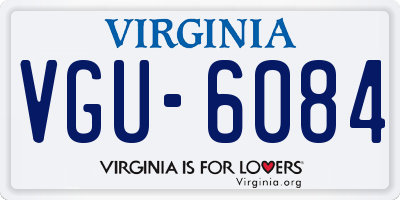 VA license plate VGU6084
