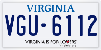 VA license plate VGU6112