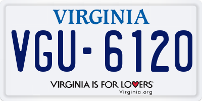 VA license plate VGU6120