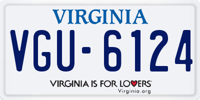 VA license plate VGU6124