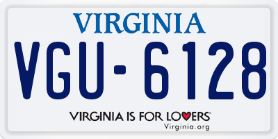 VA license plate VGU6128