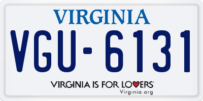 VA license plate VGU6131