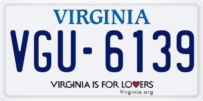 VA license plate VGU6139