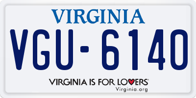 VA license plate VGU6140
