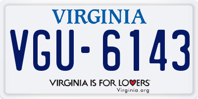 VA license plate VGU6143
