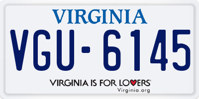 VA license plate VGU6145