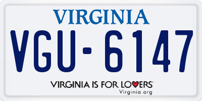 VA license plate VGU6147