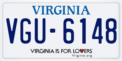 VA license plate VGU6148