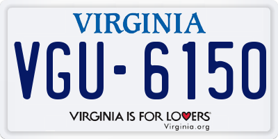 VA license plate VGU6150