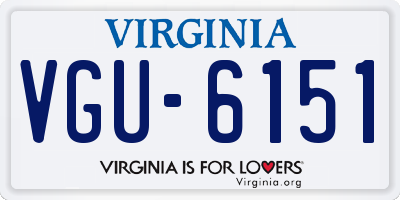 VA license plate VGU6151
