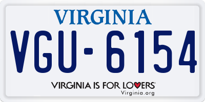 VA license plate VGU6154